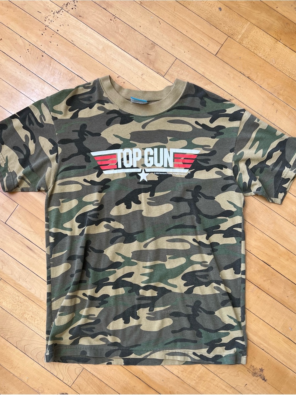VTG 2007 Top Gun Movie Promo Camo Tee - Paramount / Giant Tag